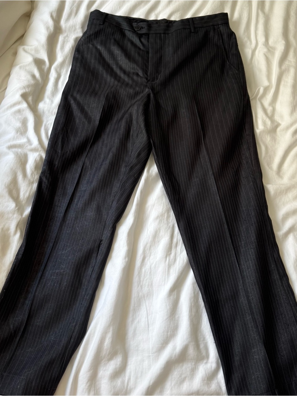 Navy Vintage Gucci Pinstripe Dress Pants